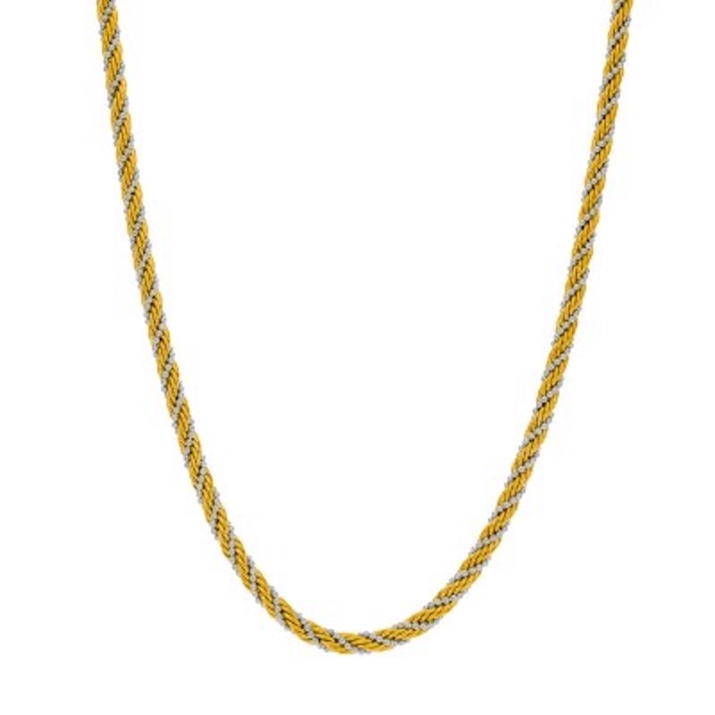 Collar cadena Cordón Marea Acero Bicolor