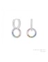 PENDIENTES ARO EN PLATA CON CIRCONITAS DE COLORES