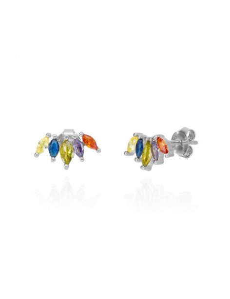 PENDIENTES PLATA CON CIRCONITAS DE COLORES