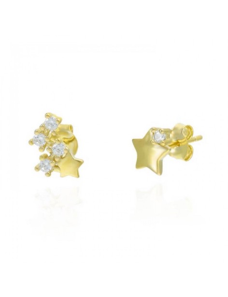 PENDIENTES ESTRELLAS EN PLATA Y CIRCONITAS