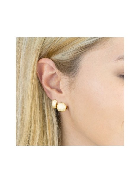 PENDIENTES ARO ANCHO EN PLATA Y CIRCONITAS